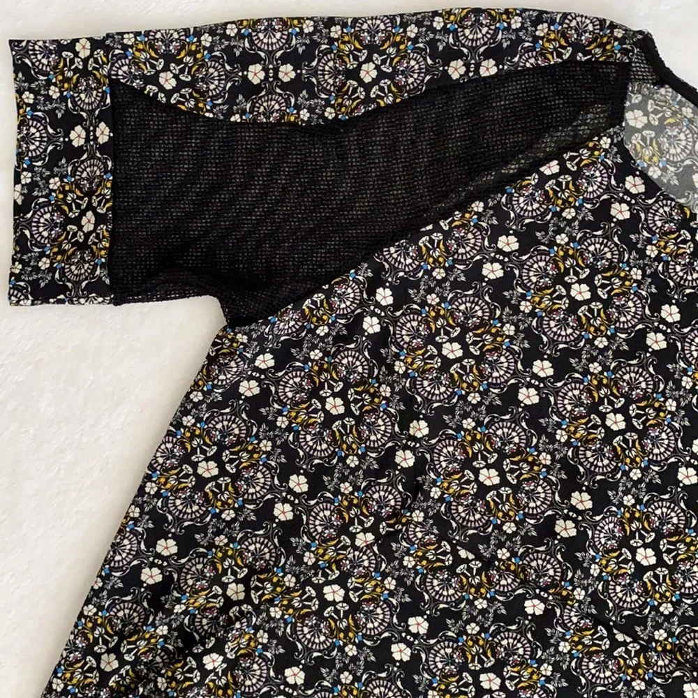 {NWT} Weston | Luella Boho Floral Medallion Print Shift Dress 8097 Black (L) - Picture 2 of 16
